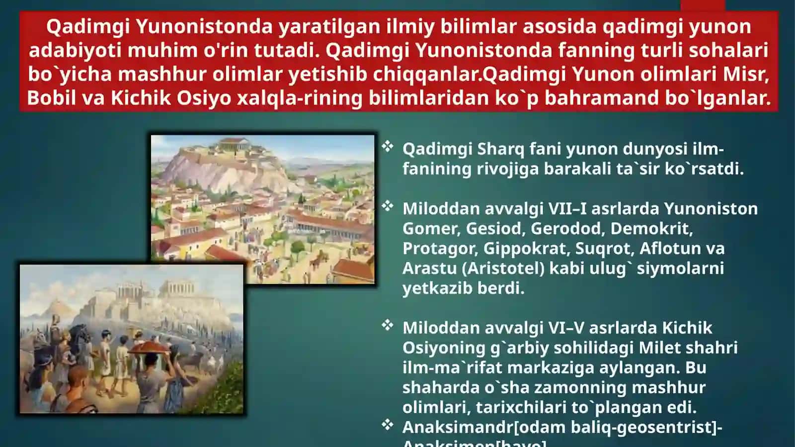 QADIMGI YUNONISTONDA ILMIY BILIMLARNING RIVOJLANISHI 4