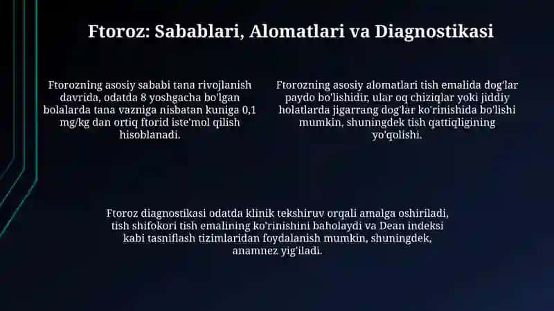 Ftor va Kaltsiy muvozanati 4