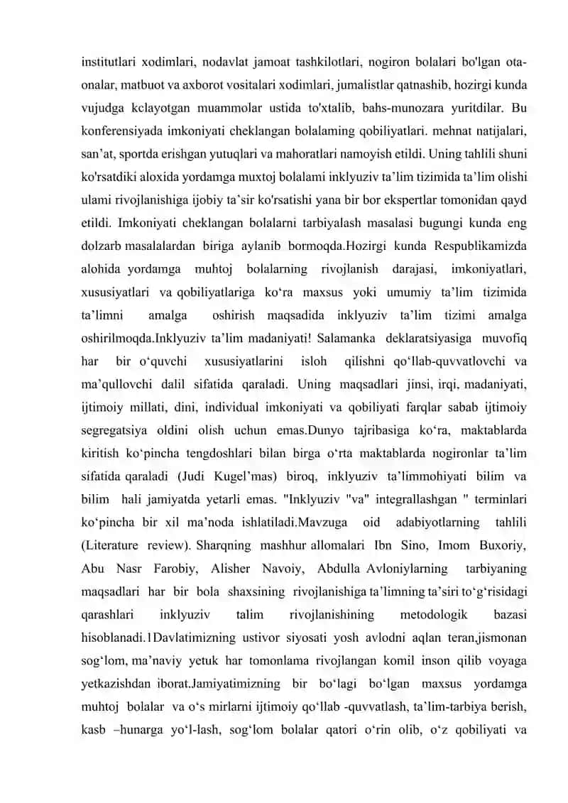 Imkoniyati cheklangan bolalar va osmirlar uchun inklyuziv talim togrisidagi muvaqqat nimzomi 4