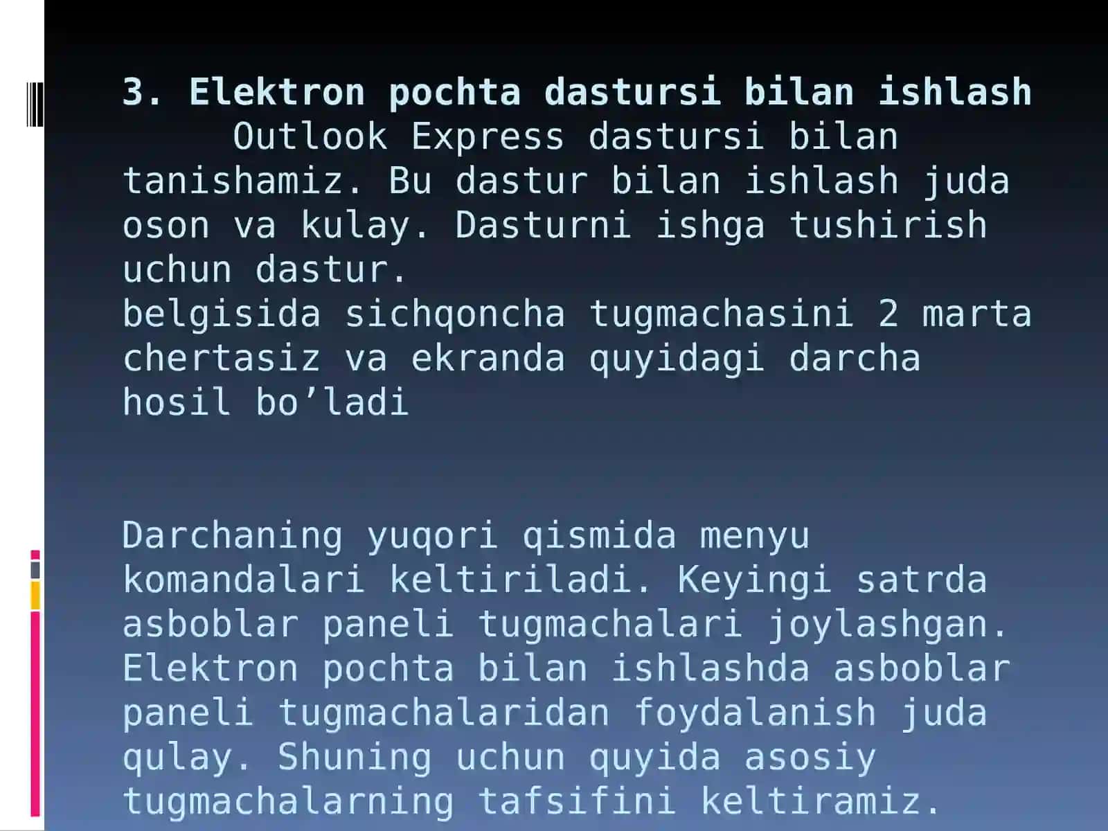 Elektron pochta dasturlari bilan ishlash 4