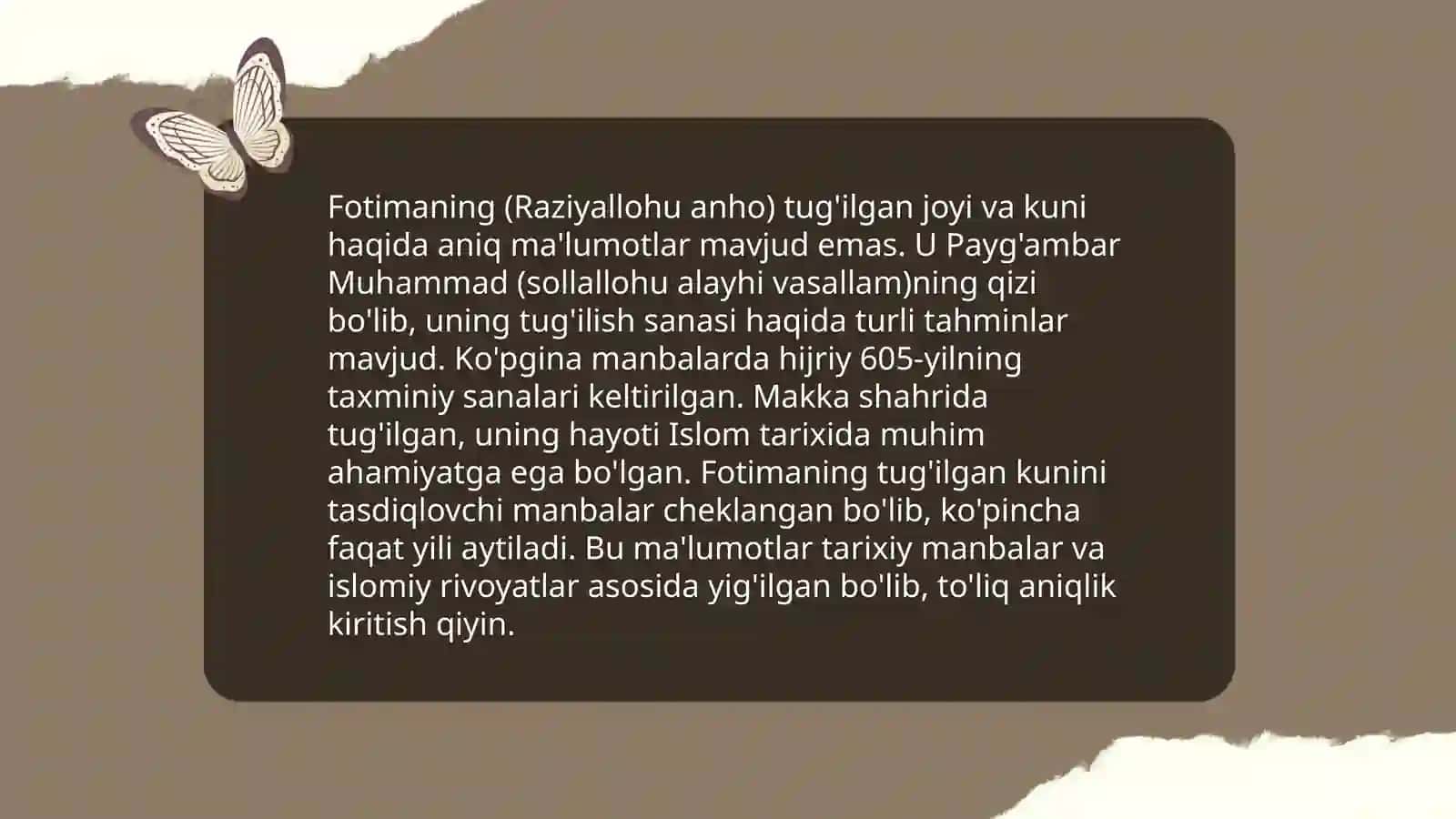 Fotima ( Raziyallohu anhu ) Xatamova Gulsanam 4