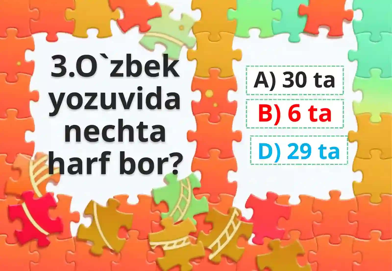 Ona tilidan test topshirig`i 4