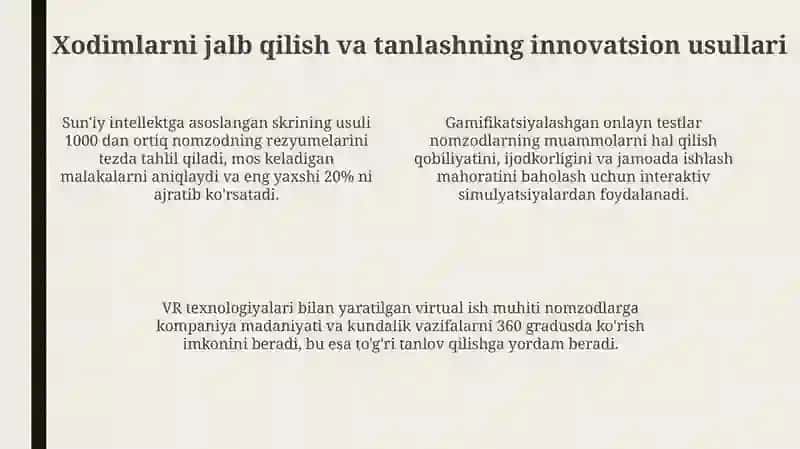 Innovatsion soha kadrlarni boshqarish tizimi 4