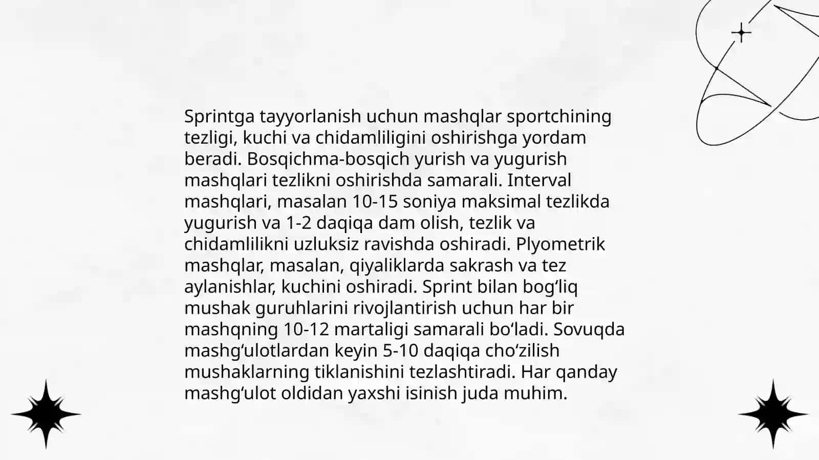 Yugurish uchun umumiy badanni qizdirish mashqlari 4