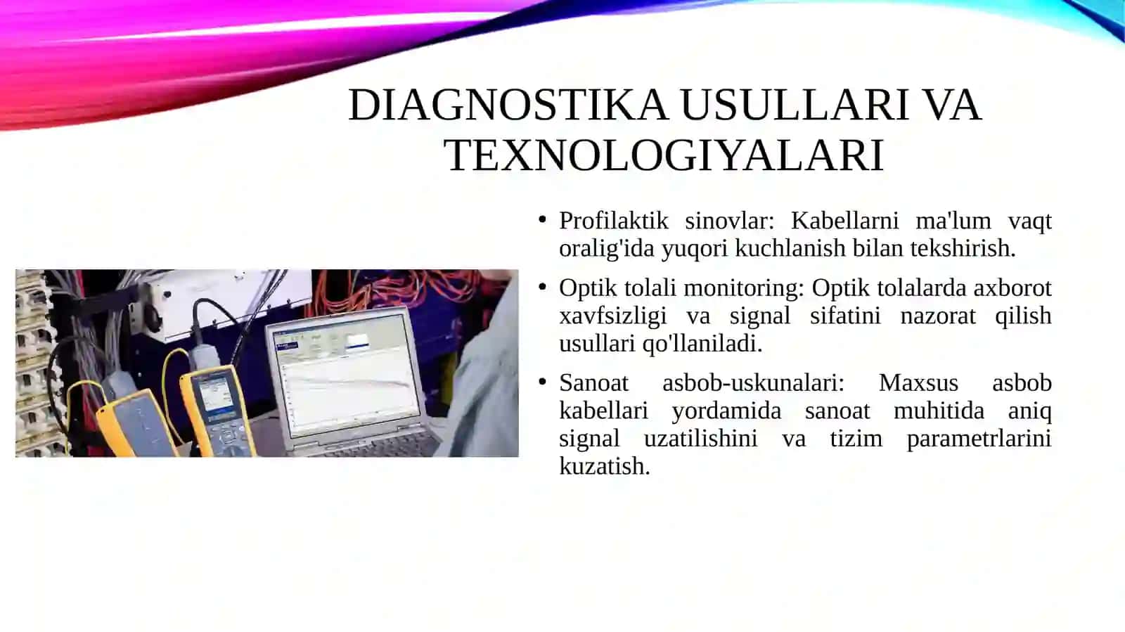 KABEL TIZIMLARINI MANITORING QILISH VA DEAGNOSTIKASI 4