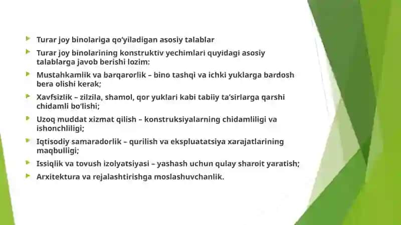 Turarjoybinolari konstruktivye chimlarini tahlil qilish 4