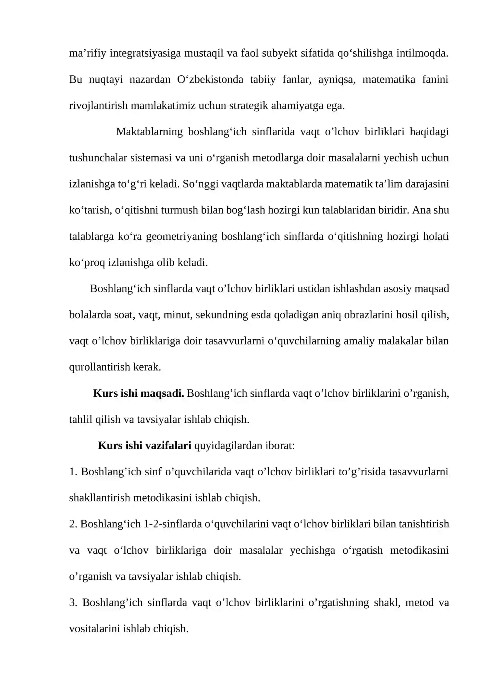 : “Boshlang’ich sinflarda vaqt o’lchov birliklarini o’rgatish metodikasi” 4