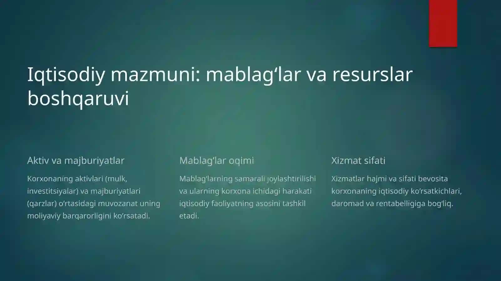 Turli pullik xizmatlar ko‘rsatuvchi sub’yektlar buxgalteriya hisobi 4