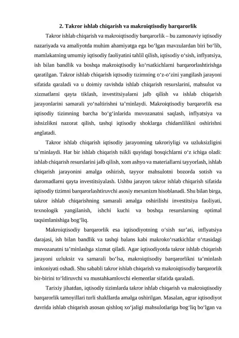 Takror ishlab chiqarish jarayoni va makroiqtisodiy barqarorlik 4