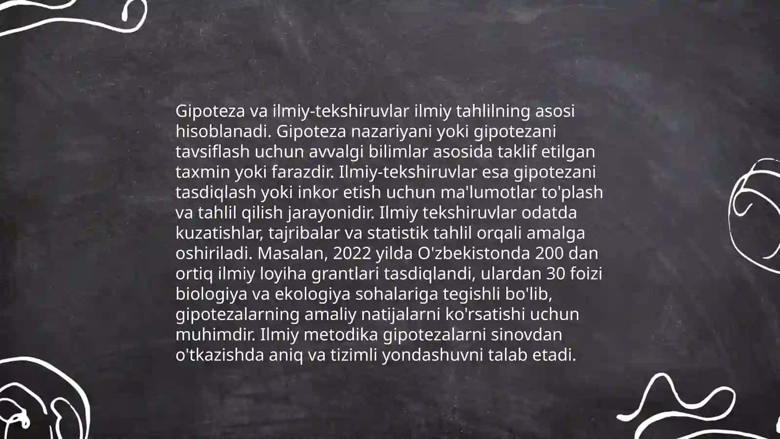 Gipotezalarni qoʻyish 4