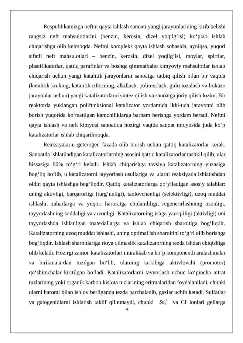 Katalizatorlarning tayyorlash usullari 4
