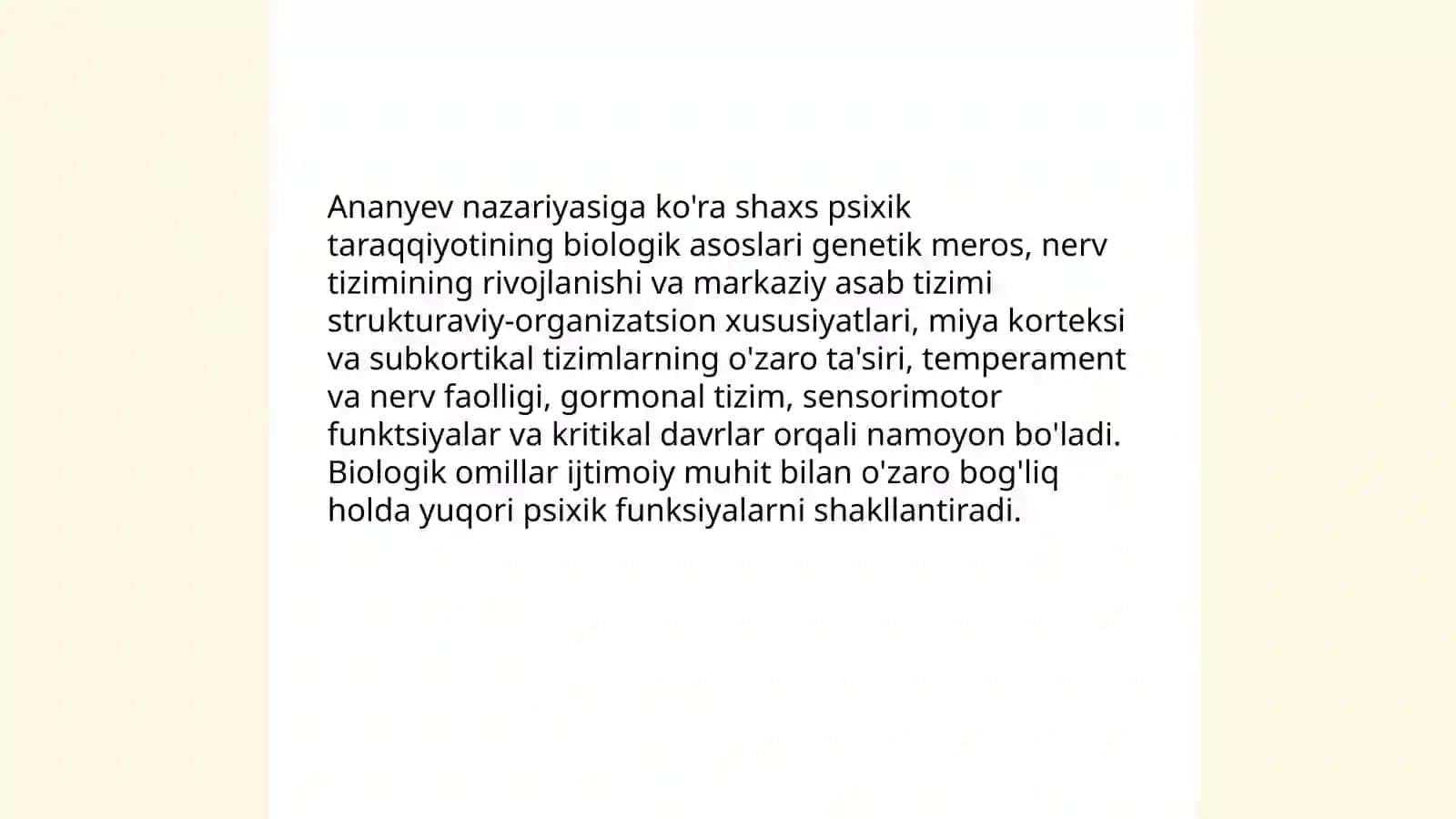 Ananyev nazariyasi bo'yicha shaxs psixik taraqqiyoti 4