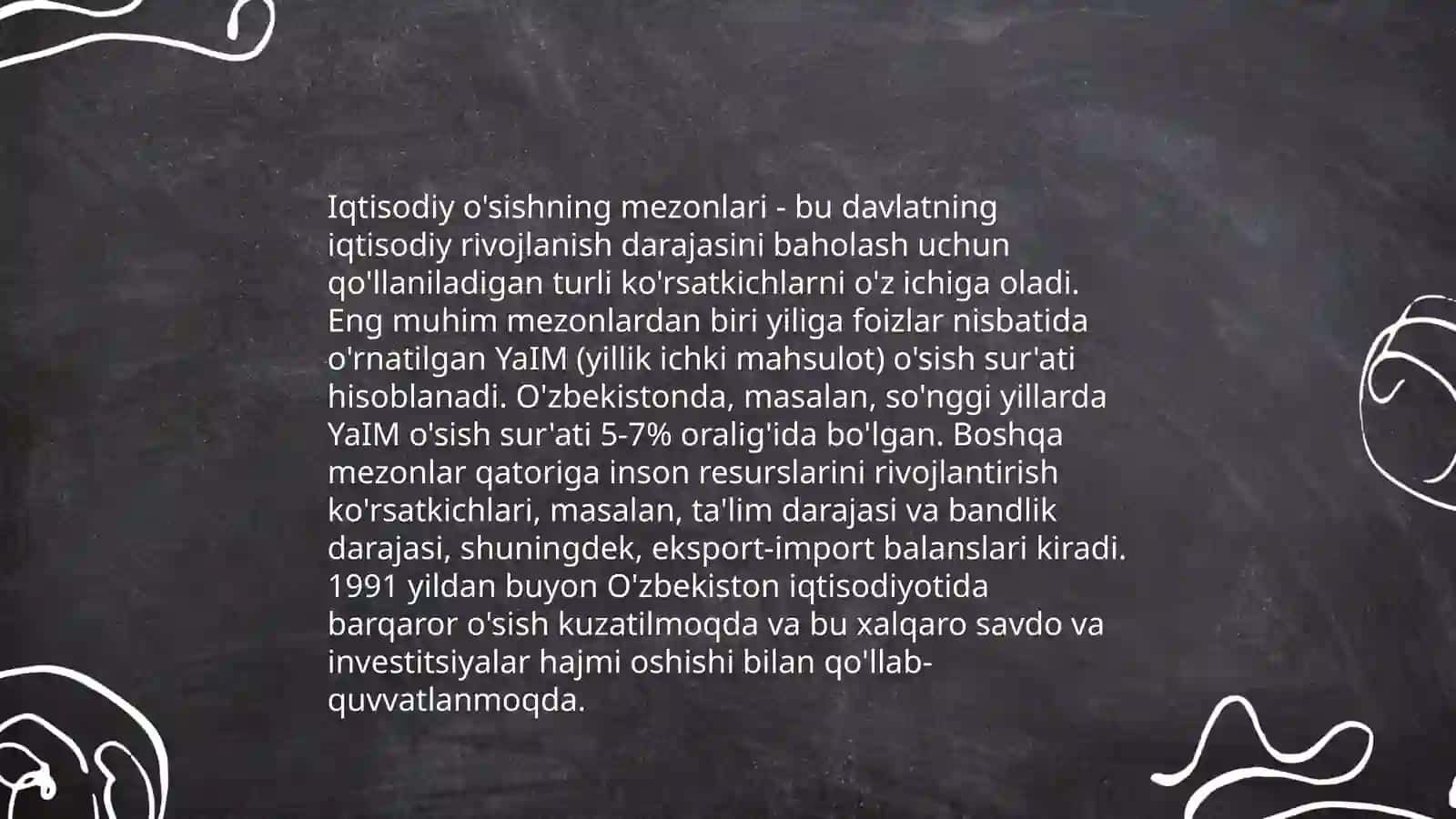 Iqtisodiy taraqqiyot, iqtisodiy o'sish va milliy boylik 4