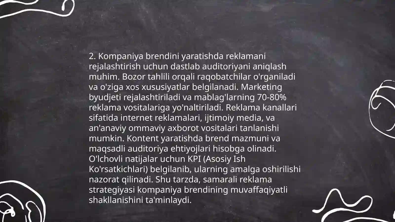 Kompaniyalarda reklama faoliyatini tashkil etish 4