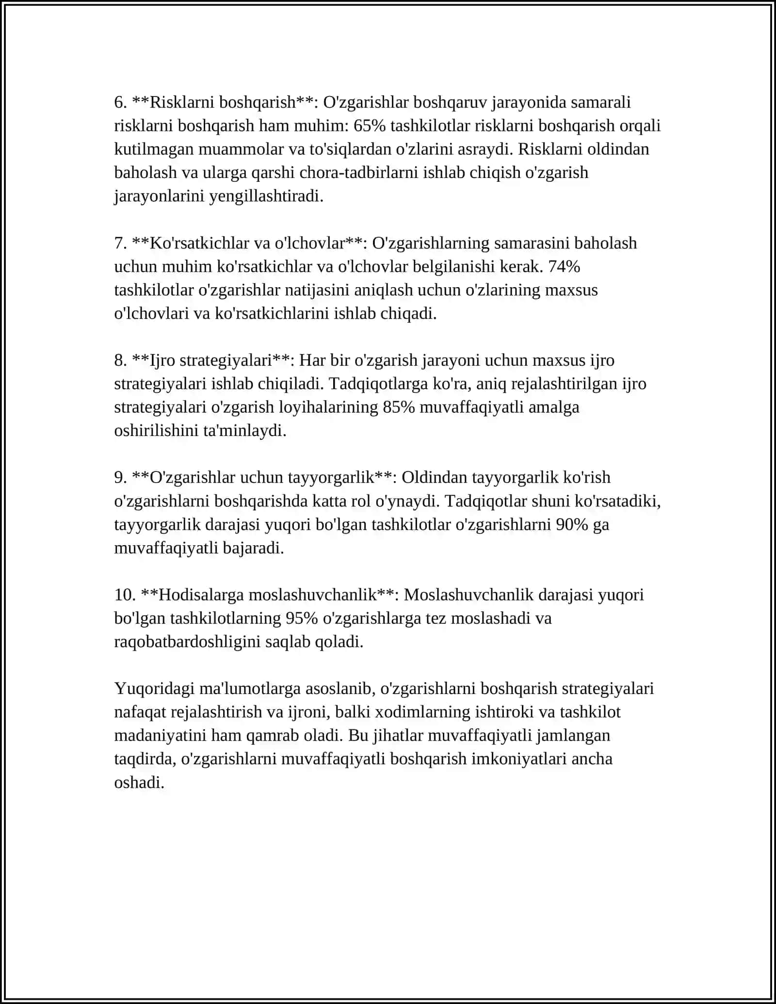3-BOSQICH:O'ZGARISHLARNI YARATISHNI KO'RA BILISH HAQIDA 4