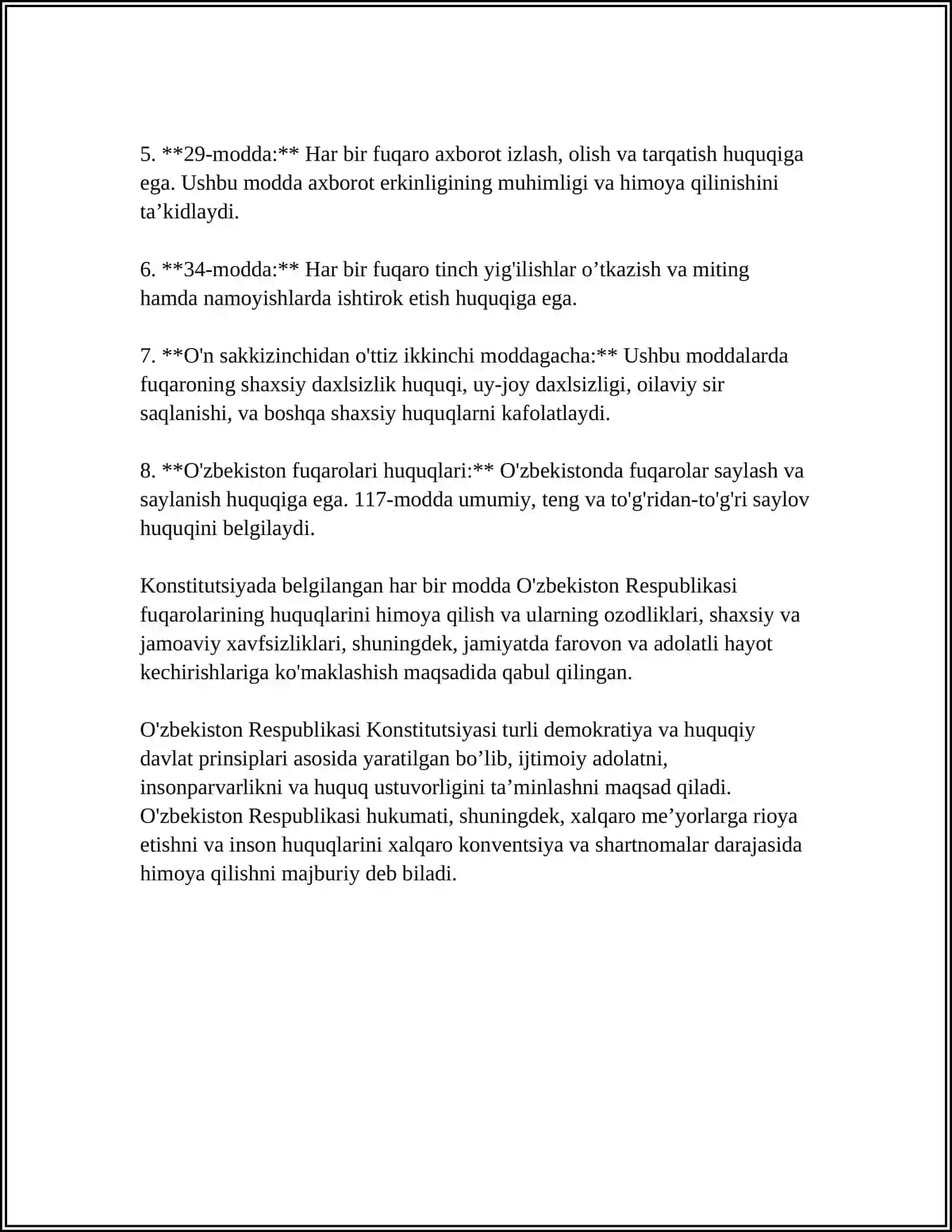 FUQAROLARNING SHAXSIY HUQUQ VA ERKINLIKLARI 4