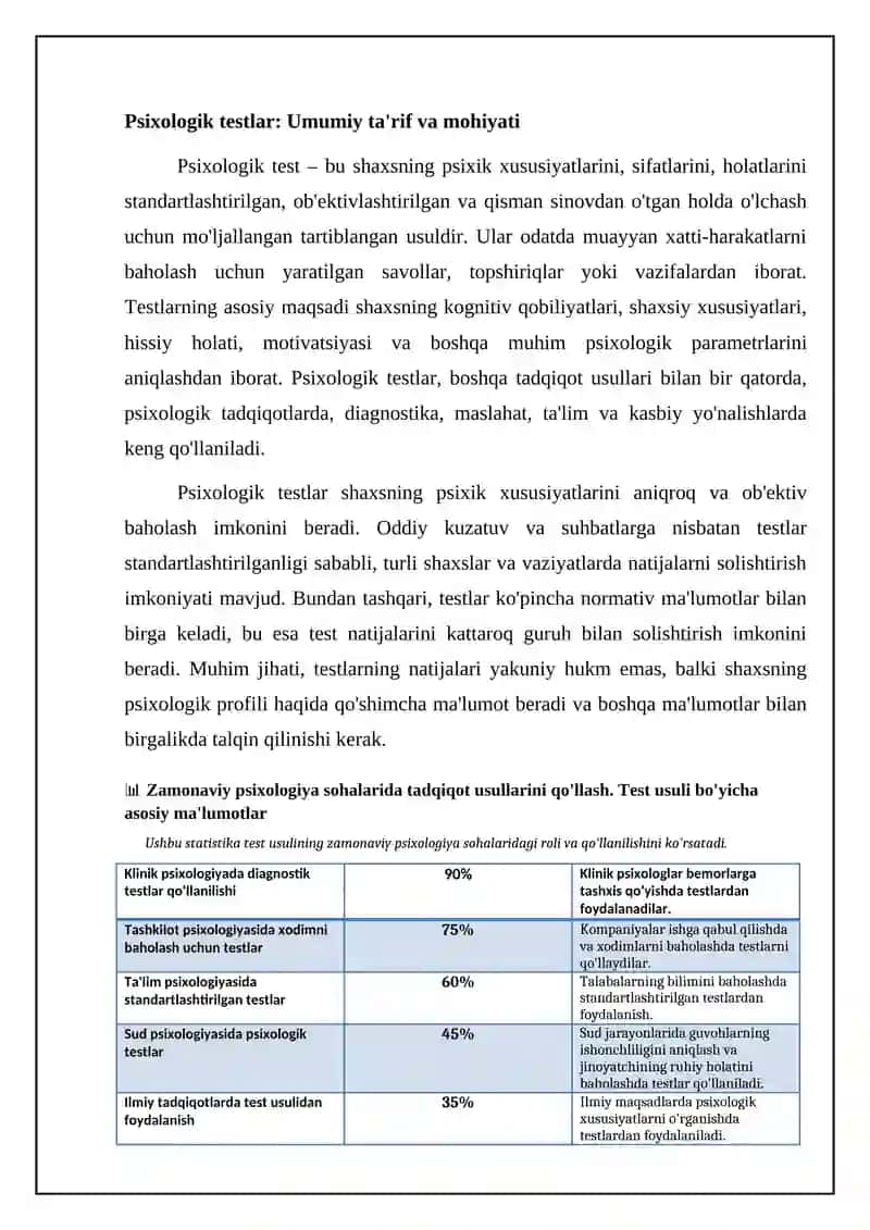 Test usuli: Ta'rif, turlari va asosiy xususiyatlari 4