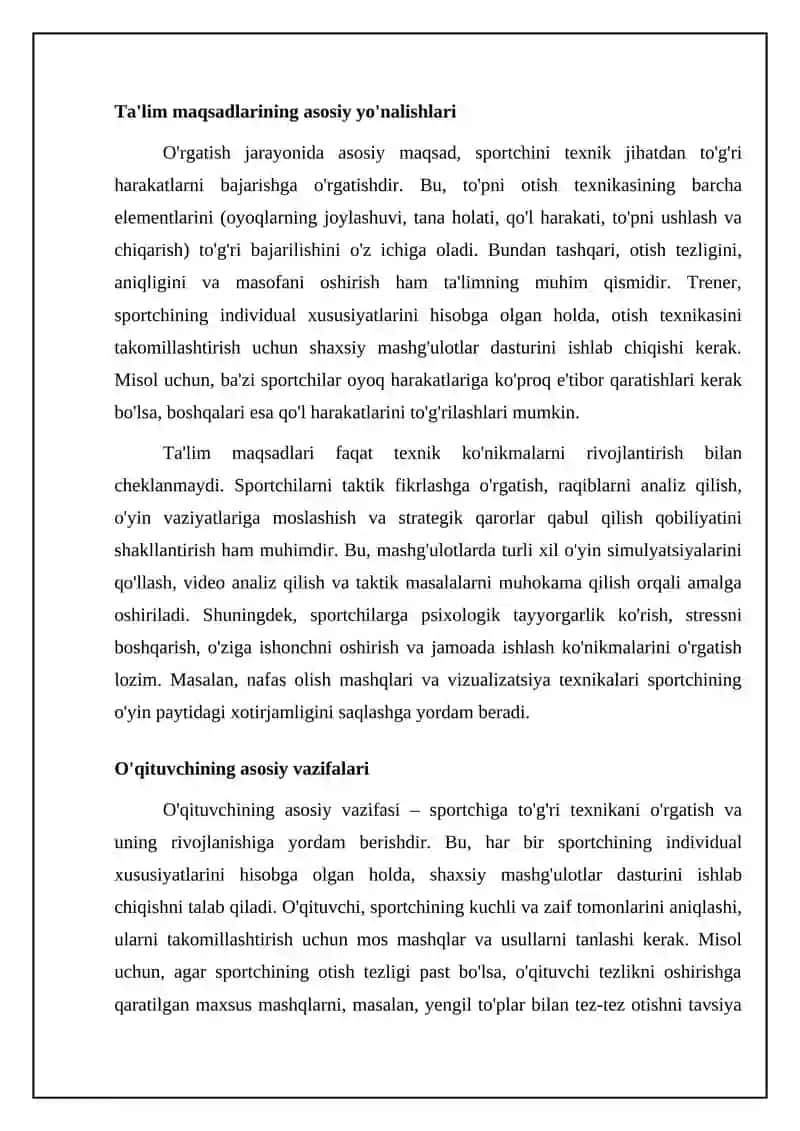 Tashlash texnikalari 4