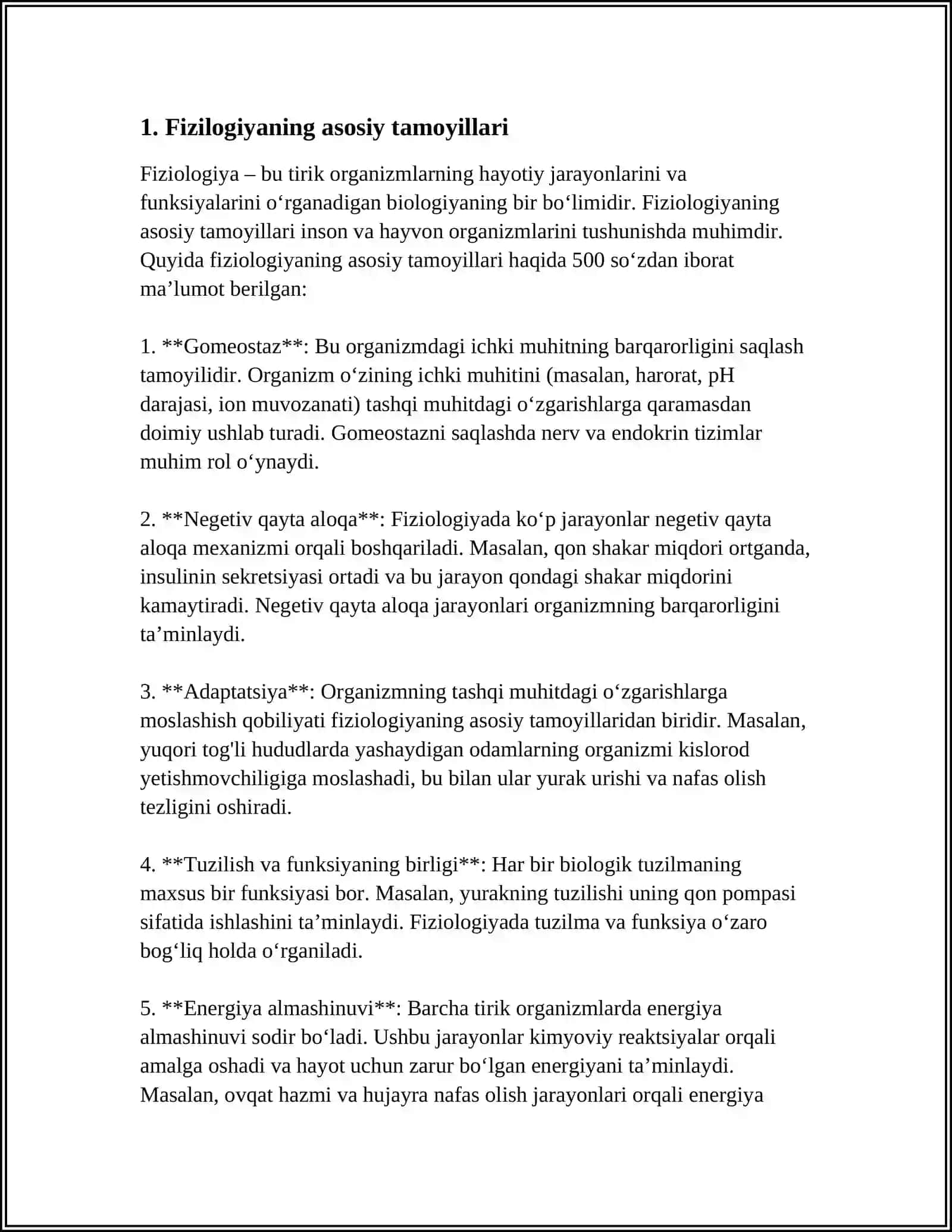 FIZIOLOGIYA FANI, RIVOJLANISHI, TIBBIY AHAMIYATI. FIZIOLOGIK TEKSHIRUV USULLARI 4