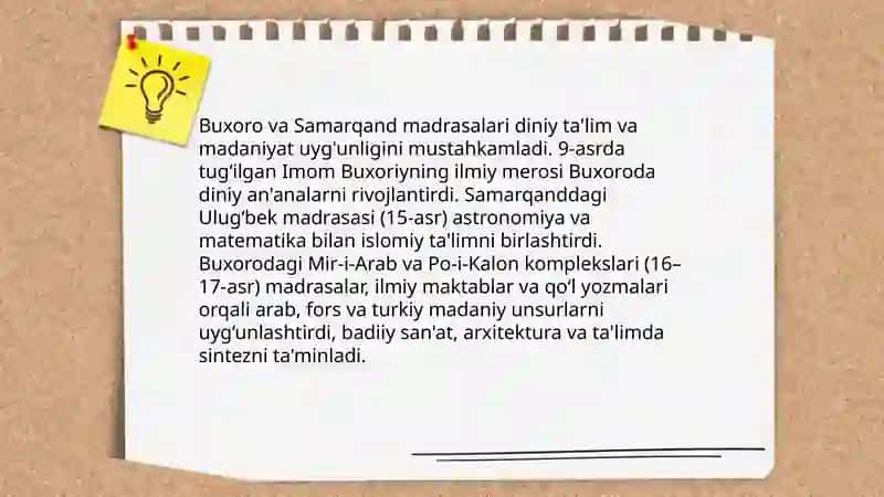 Islom dinining o‘zbek madaniyatiga tarixiy ta’siri 4