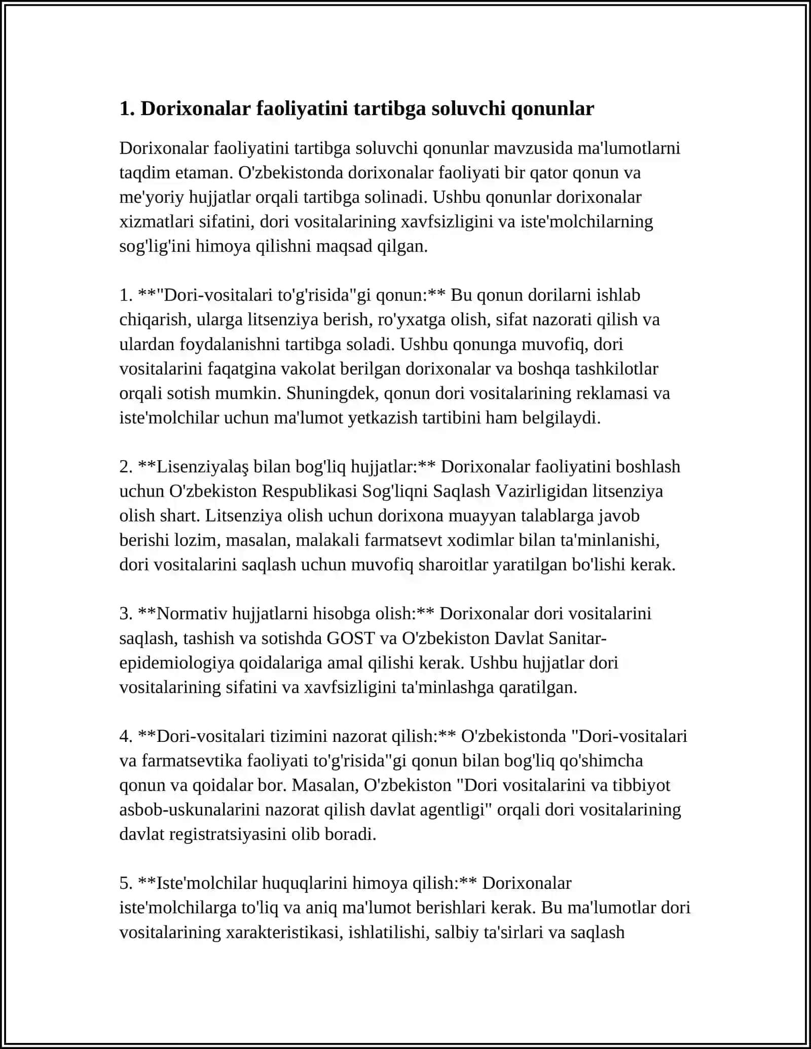 DAVOLASH PROFILAKTIKA MUASSASALARI DORIXONALARI FAOLIYATI 4