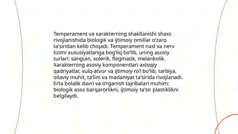 Shaxsning rivojlanishi, tabiyasi va ijtimoiylashuvi 4