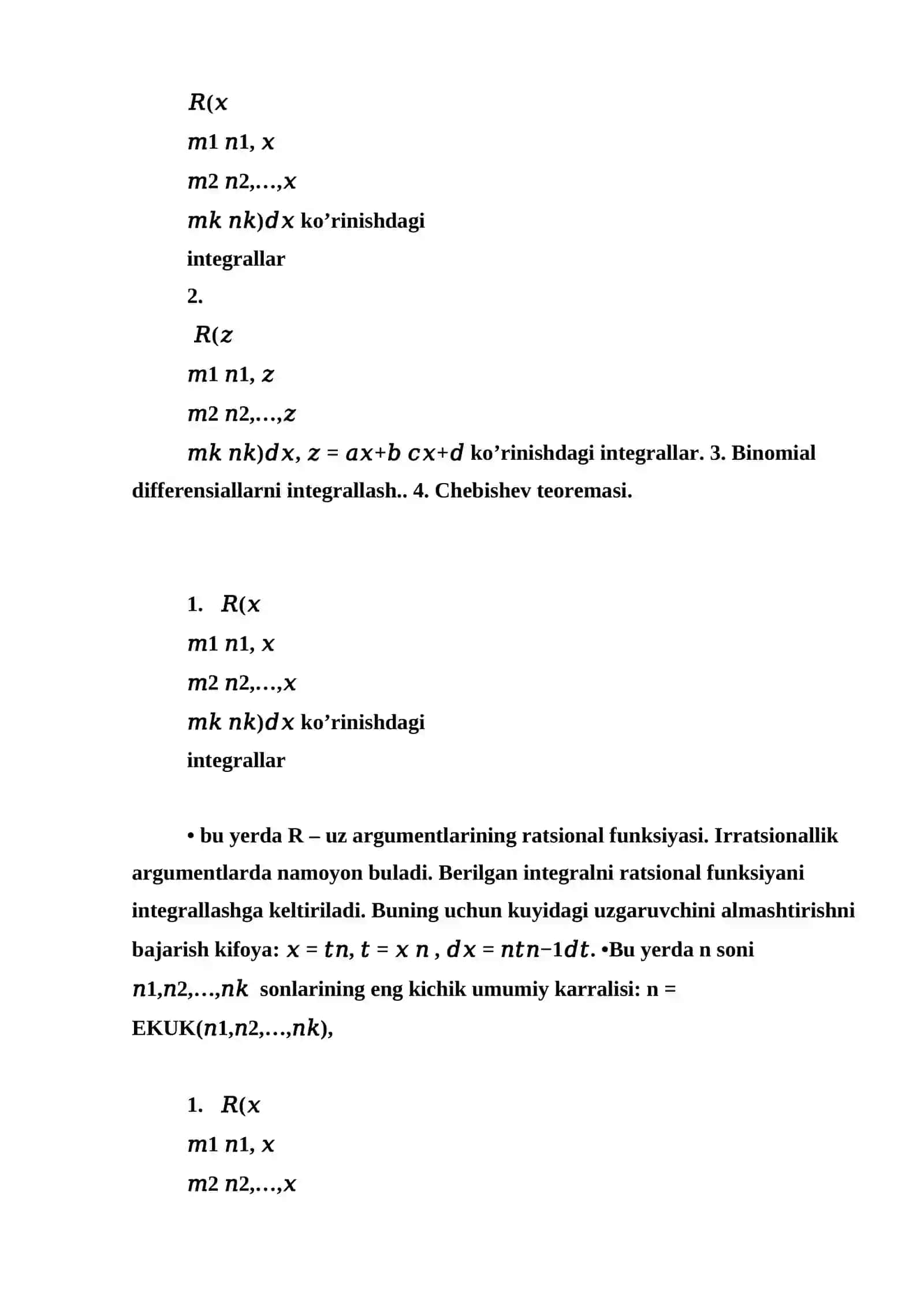 Matematika analizi 4