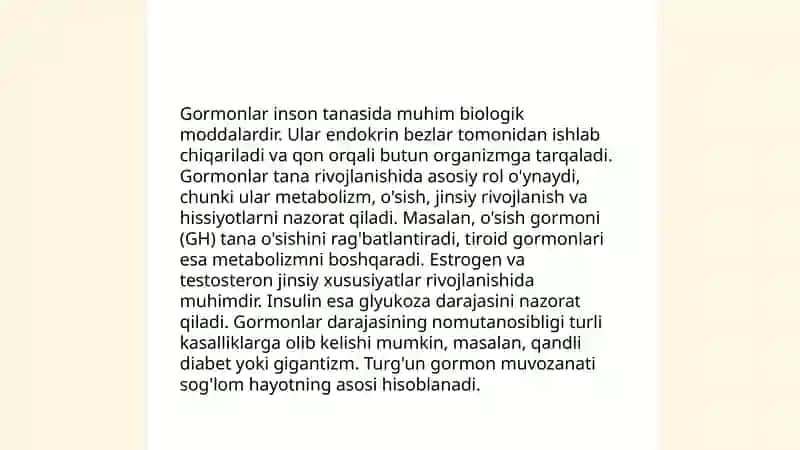 Ichki sekretsiya bezlari. Ayol jinsiy gormonlari. Reproduktiv funksiyada gormonlarning ahamiyati 4