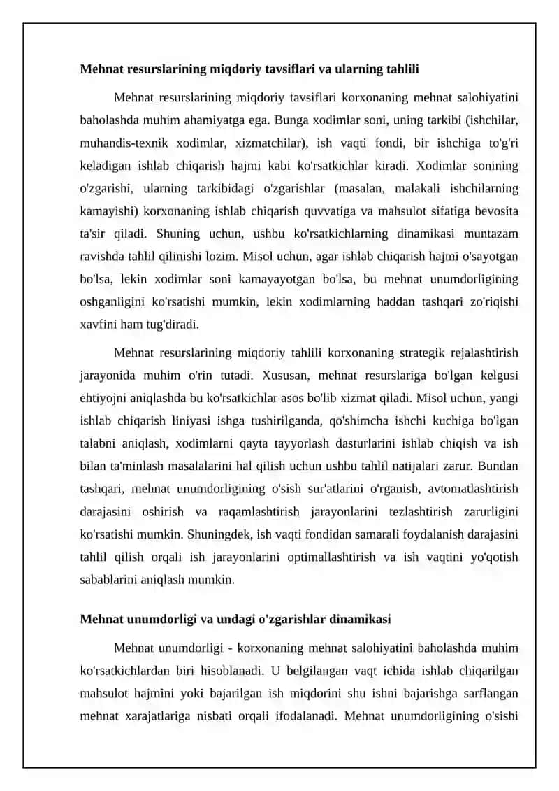 Sanoat korxonalarida mehnat salohiyatining holati va taminlanganligini ifodalovchi koʻrsatkichlar 4
