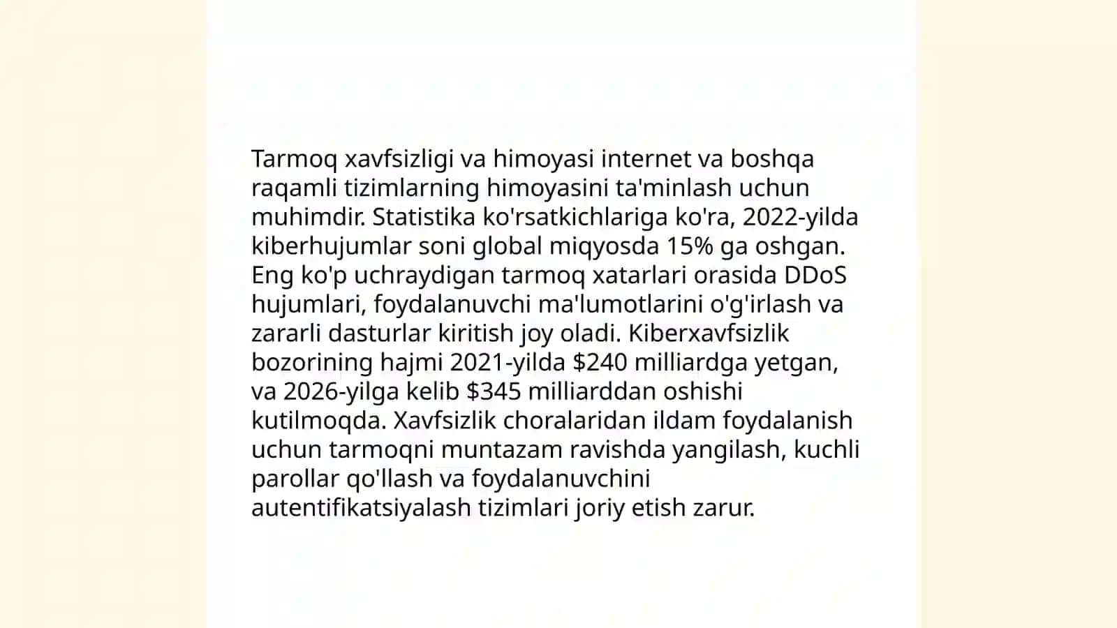 Tarmoq operatsion tizimlari 4