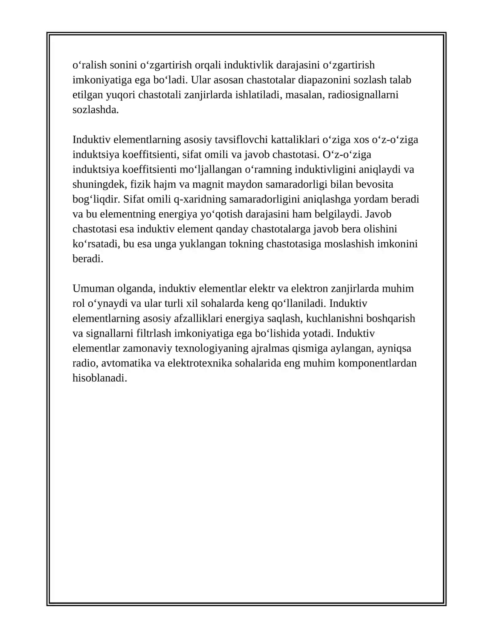 INDUKTIV ELEMENTLAR VA ULARNI XARAKTERLOVCHI KATTALIKLAR 4