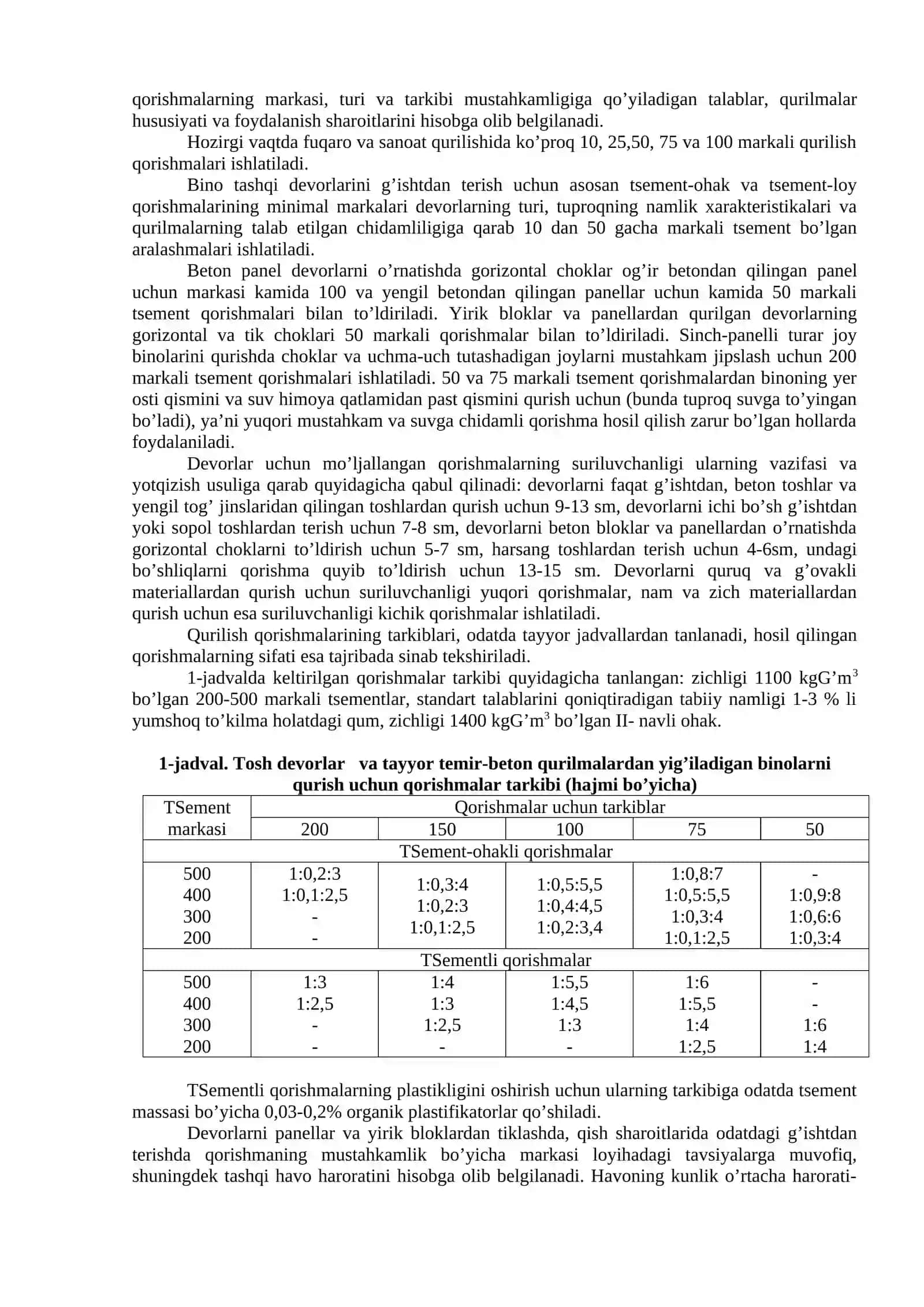 Qurilish qorishmalarining asosiy xossalari 4