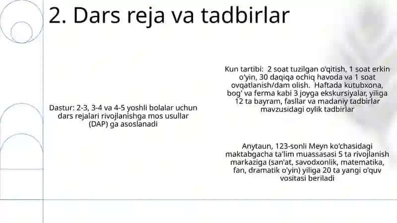 Maktabgacha taʼlim tashkilotlarida rivojlantiruvchi markazlarni jihozlash tartibi 4