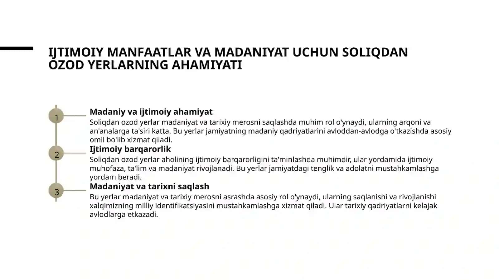 Soliq solish obyekti hisoblanmaydiga yer uchastkalari va ularning ishtimoiy ahamiyati 4