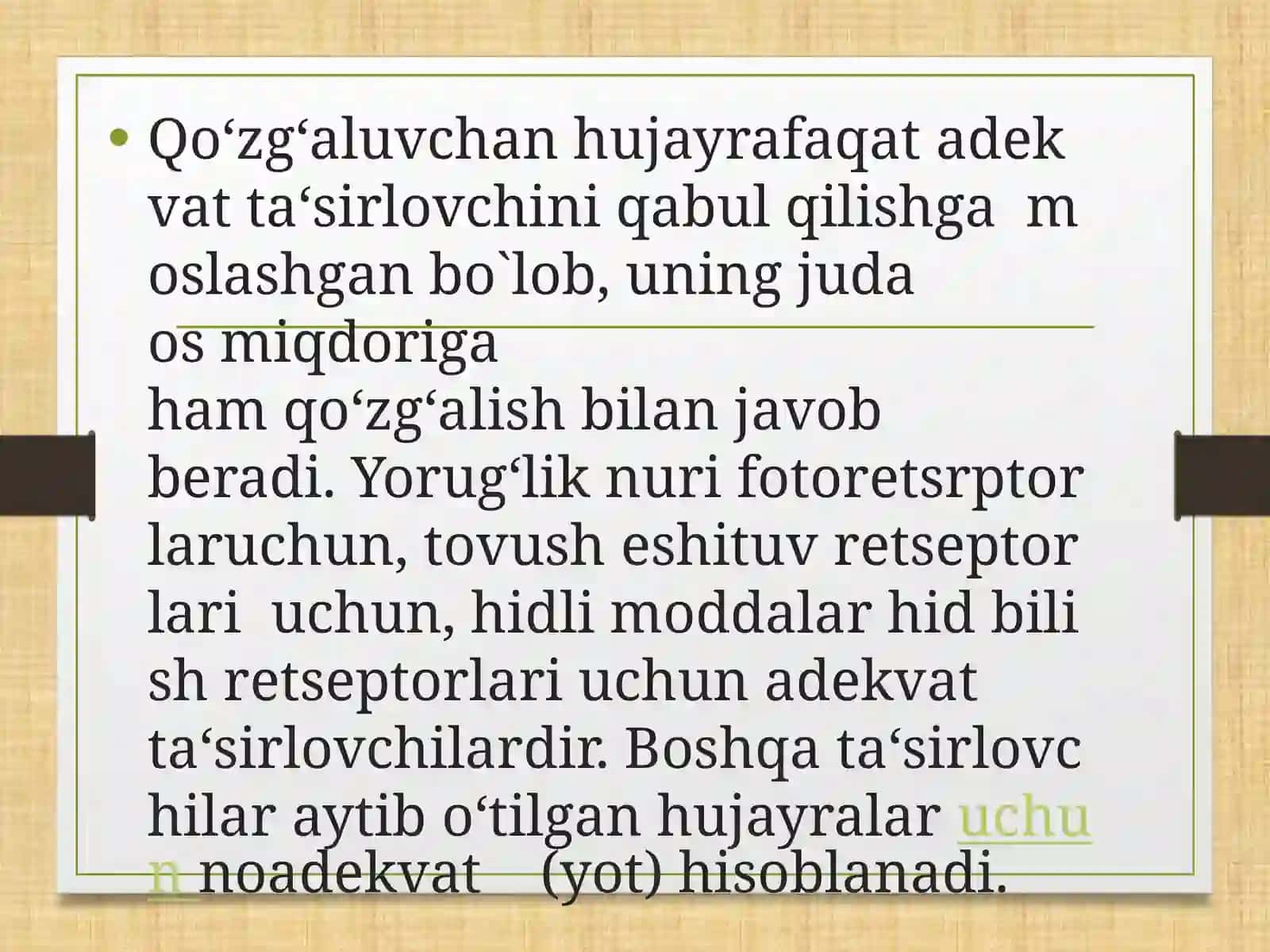 Qozg’aluvchi to’qimalar tarixi (Galvaniva Matiuchchi tarjibalar) 4
