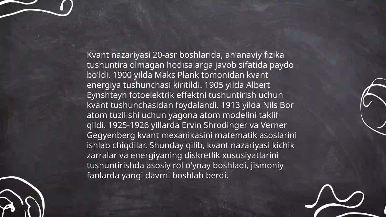 Klassik va kvant nazariyalarining solishtirma analizi 4