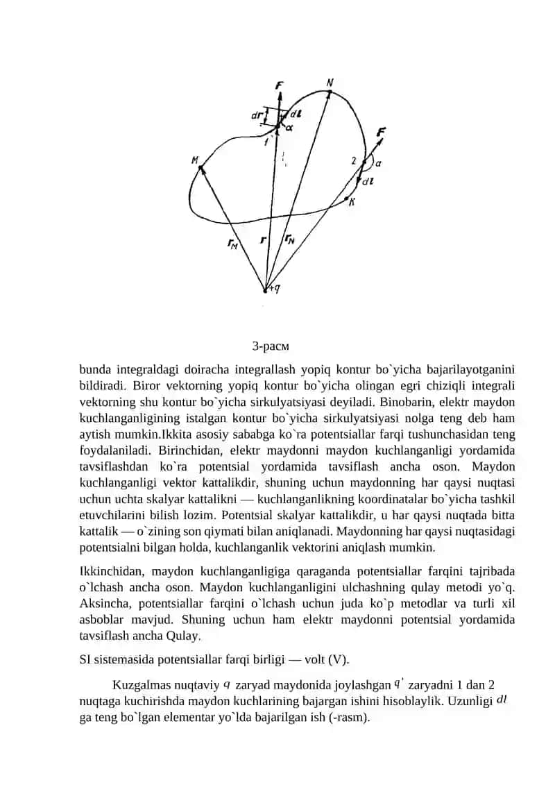 Elеktrоstatik maydоnda bajarilgan ish 4
