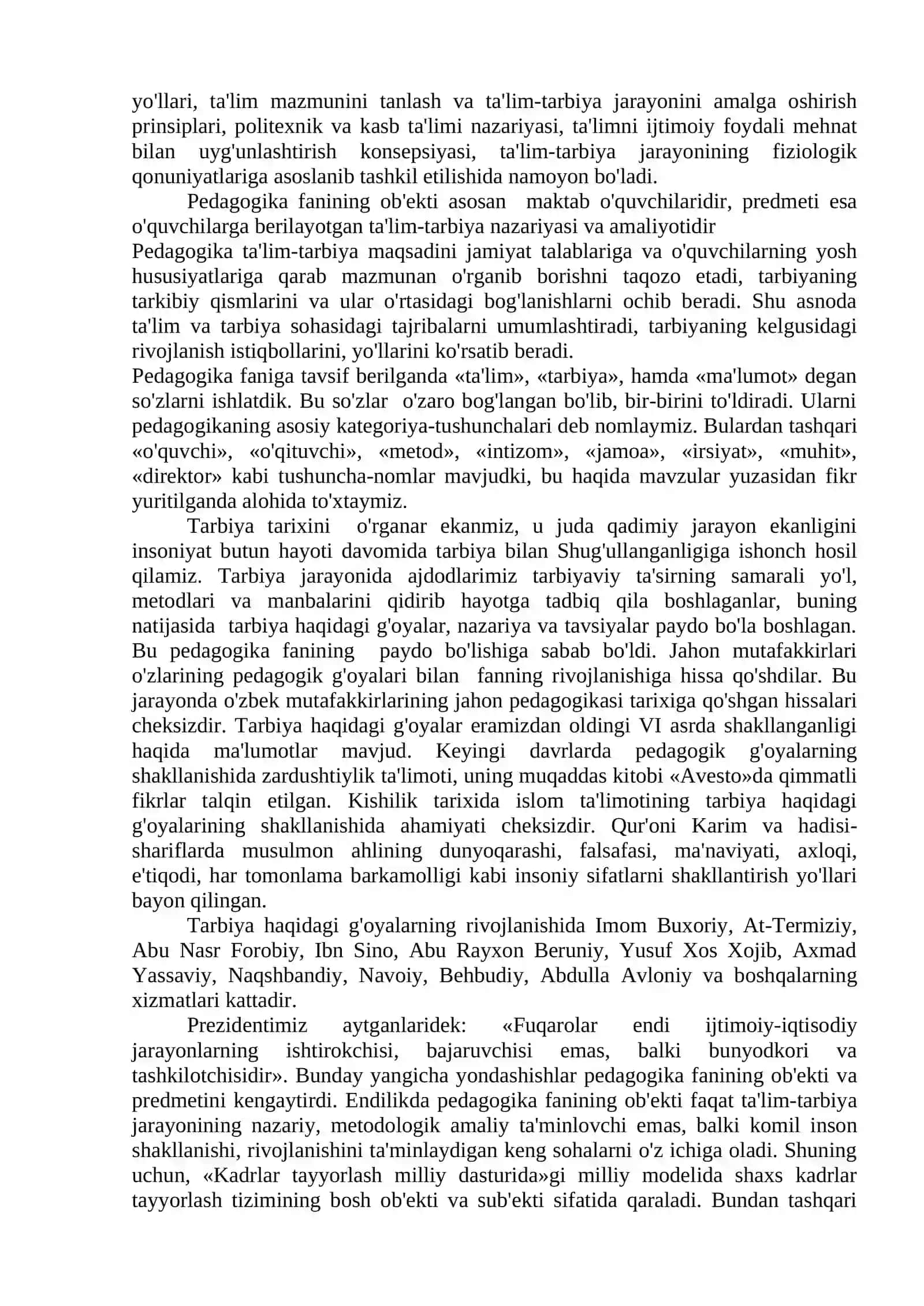 PEDAGOGIKA PREDMETI, MAQSADI VA VAZIFALARI 4