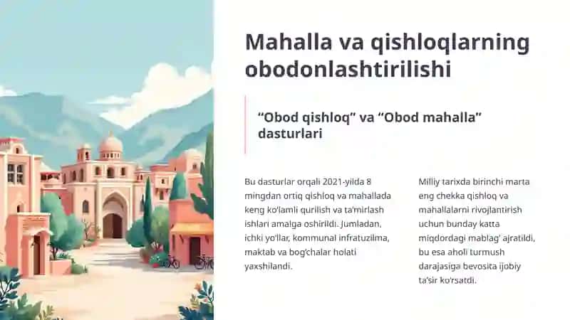 Ijtimoiy sohada davlat siyosatining takomillashib borishi 4