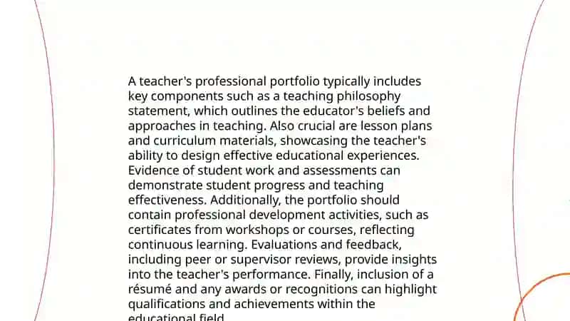 Preparing and protecting the teacher's professional portfolio 4