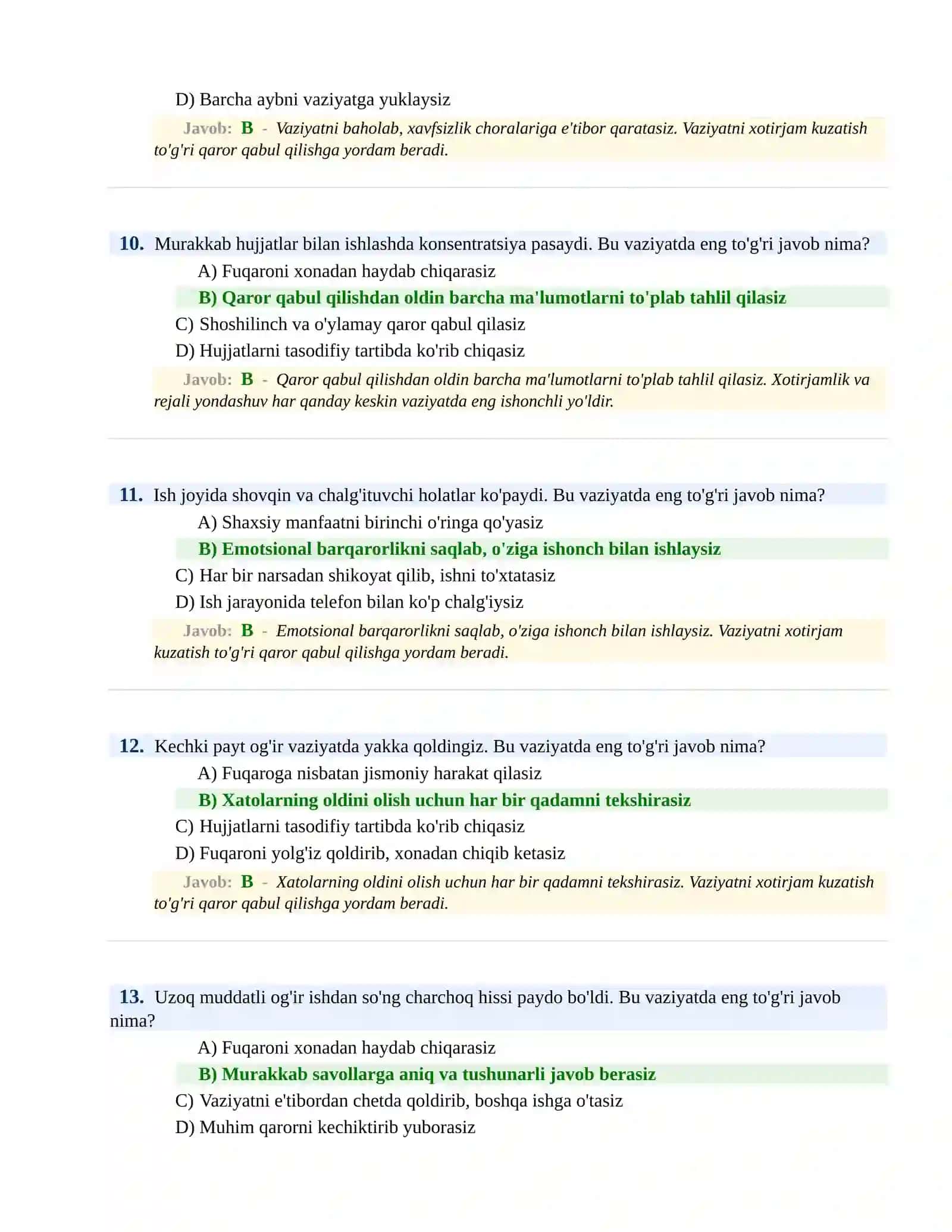 BOJXONA XIZMATIGA ISHGA KIRISH PSIXOLOGIK SINOV Testlari 4