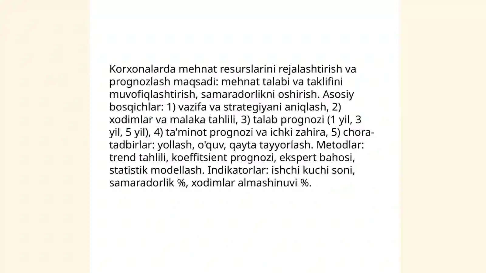 Menat bozori va korxonalarda ishchi kuchi ta'minoti 4