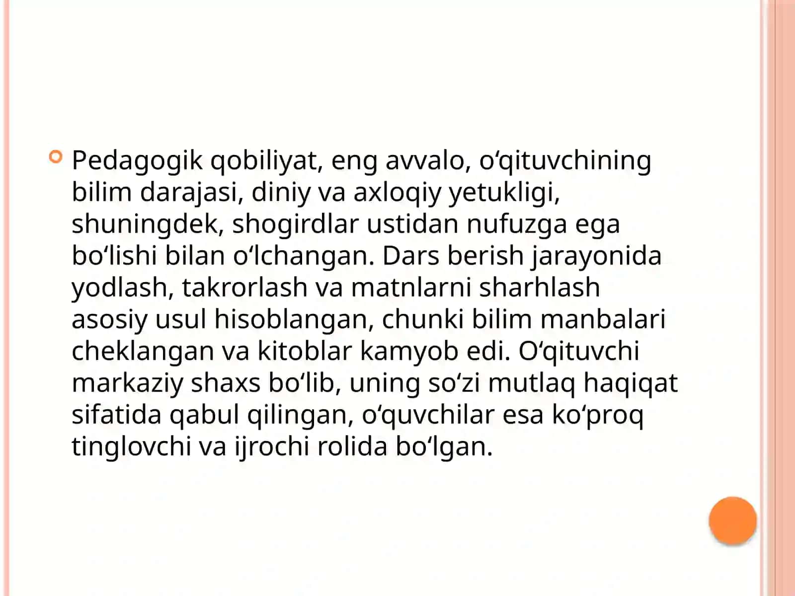 “Feodalizmdavrida o‘qituvchilarning pedagogik pobiliyatlari” 4