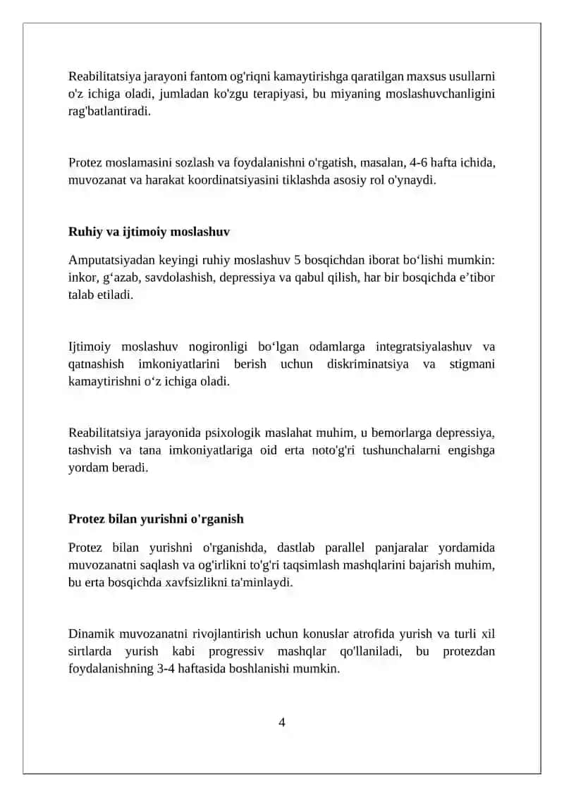 Amputatsiya, protezlash ishlar va nogironlar reabilitatasiaysi 4