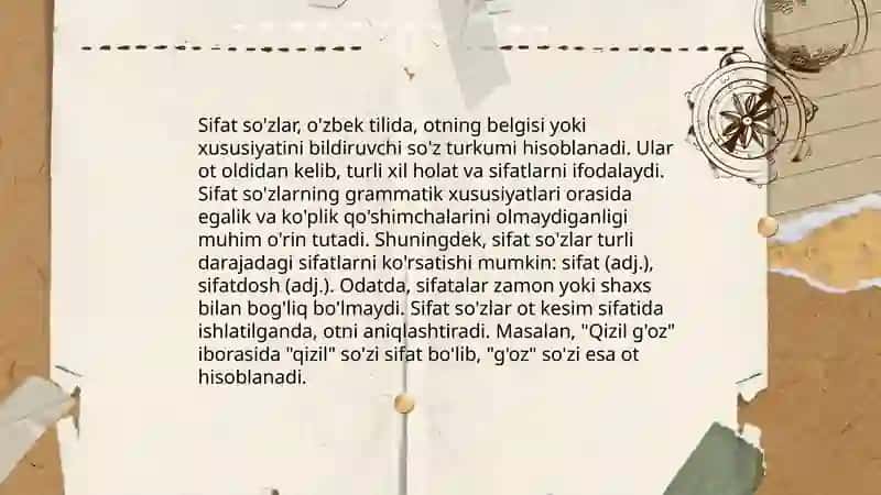 Sifat sòz turkumini òrganishda interfaol usullarni qòllash 4