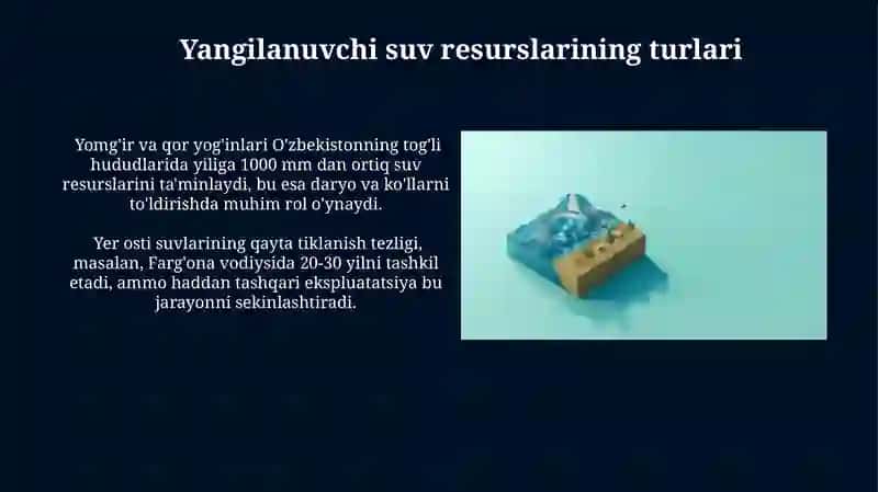 Yangilanmaydigan suv resurslarining turlari 4