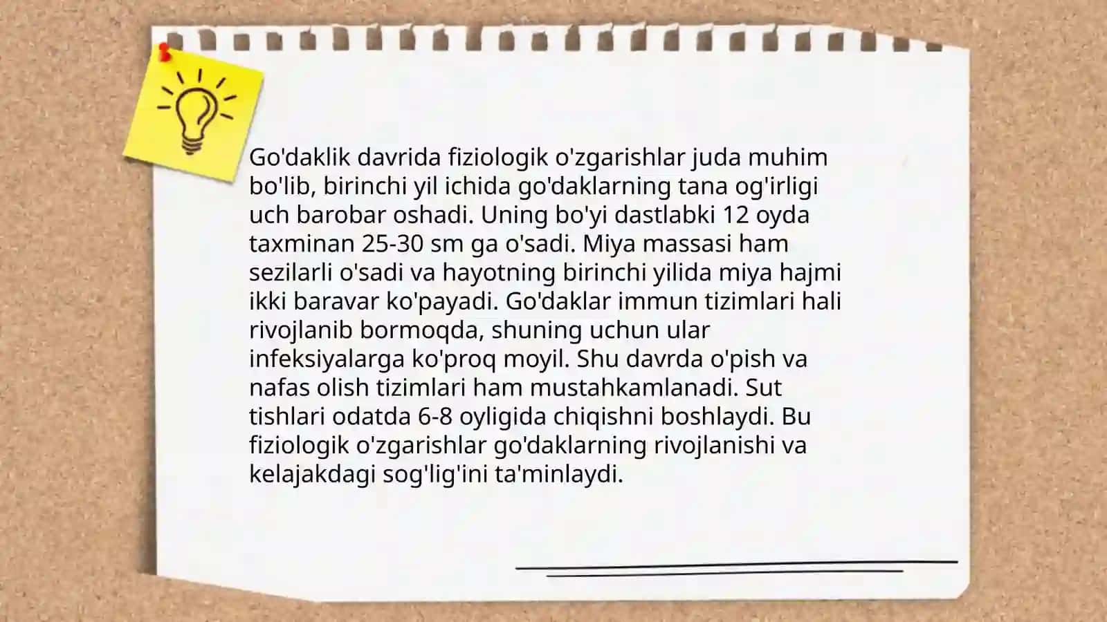 Go'daklik davri uning tug'ma xususiyatlari va rivojlanishning o'ziga xos xususiyatlari 4
