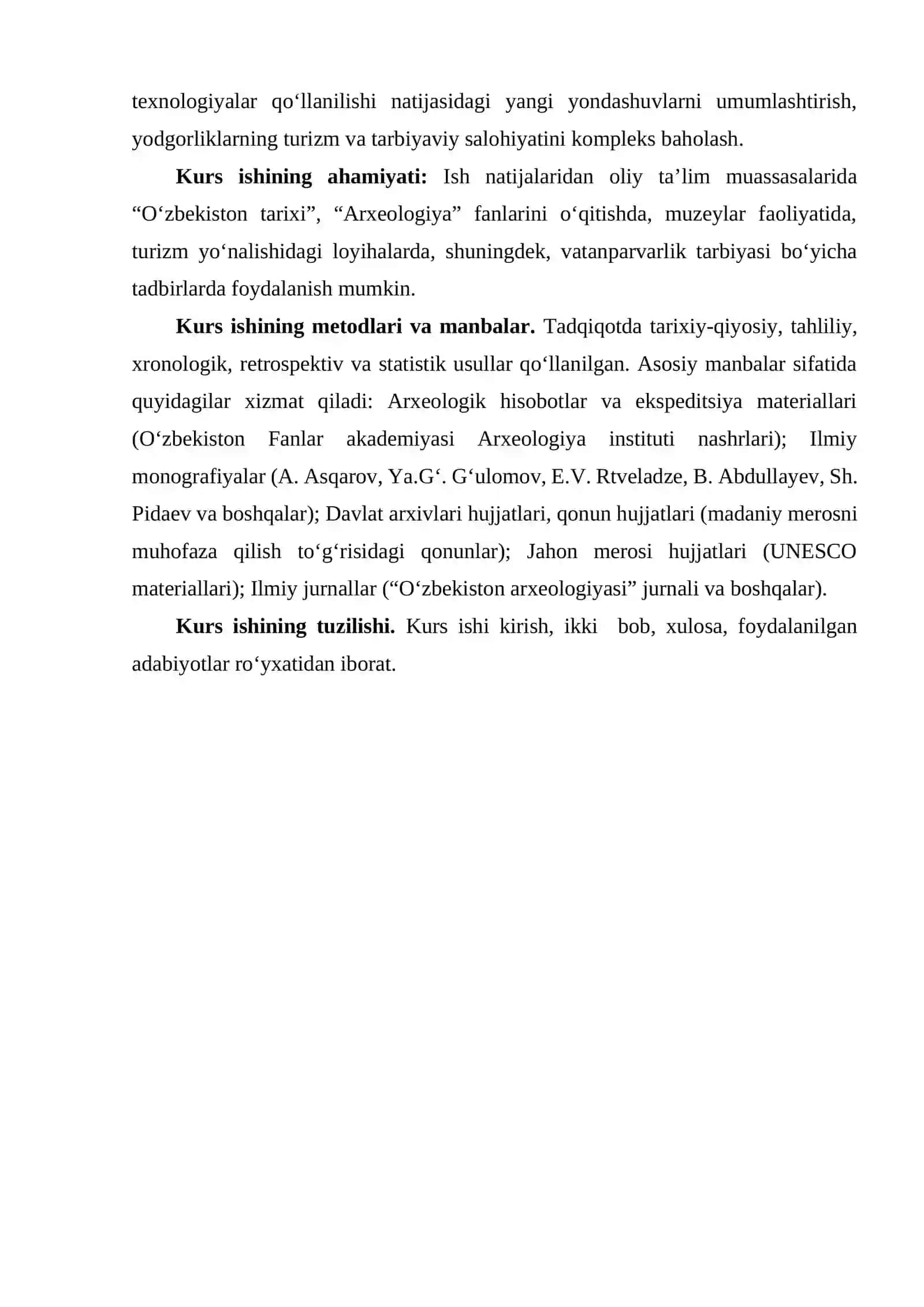 O'Ikamiz tarixini o'rganishda arxeologik yodgorliklarning o'rni 4
