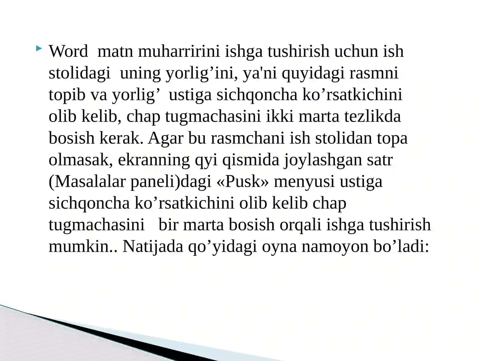 MS Word haqida 4