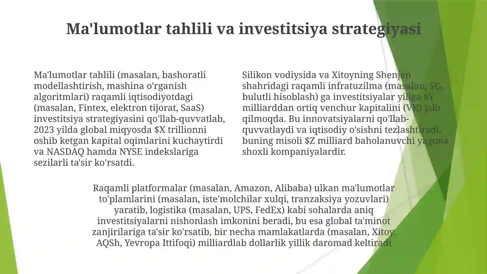 Investitsiyavainvestitsionfaolliginioshirishdaraqamliiqtisodiyotningoʻrni 4